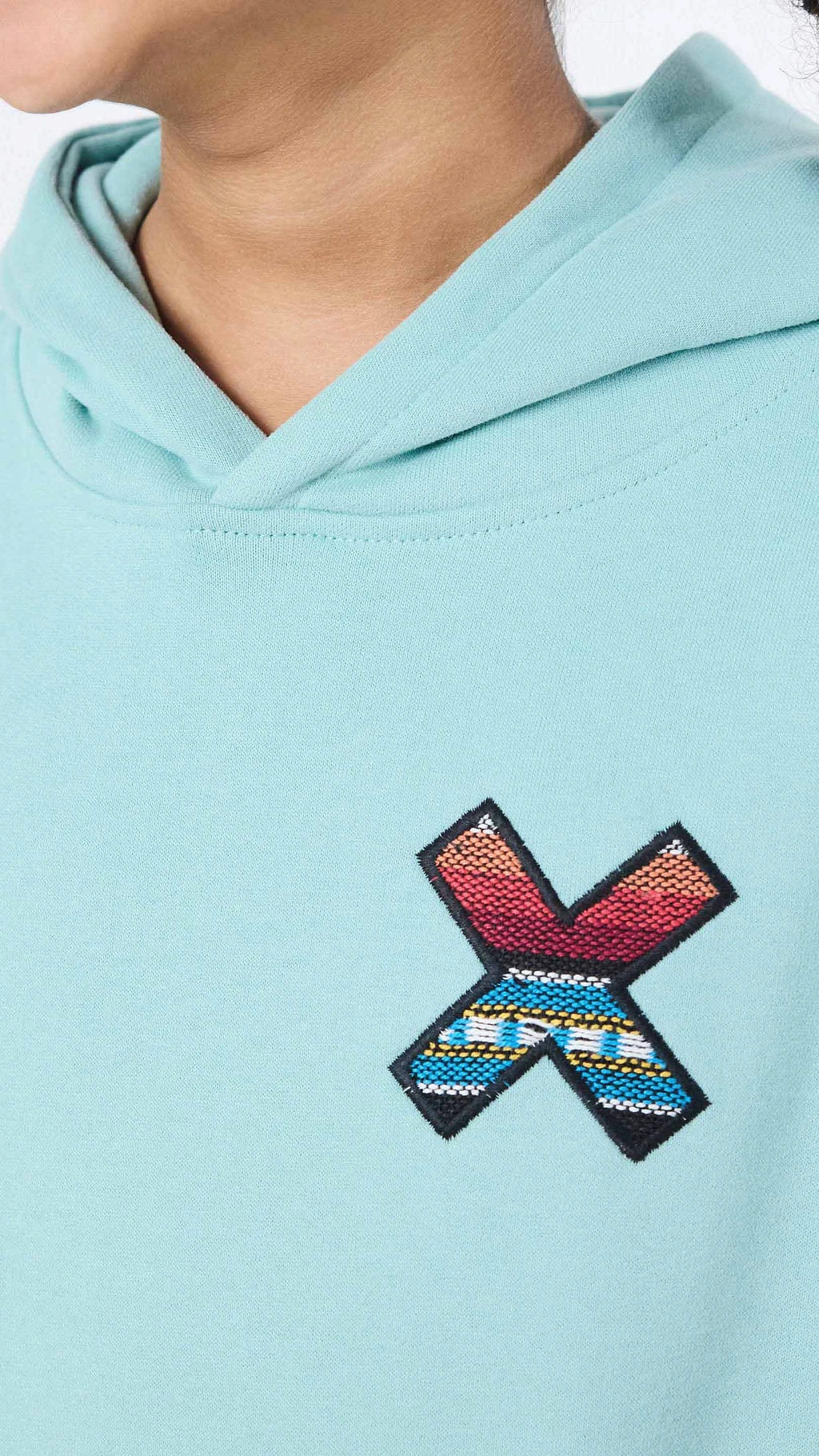 SUDADERA CON CAPUCHA KIDS CLASSIC ACQUA - Image 3
